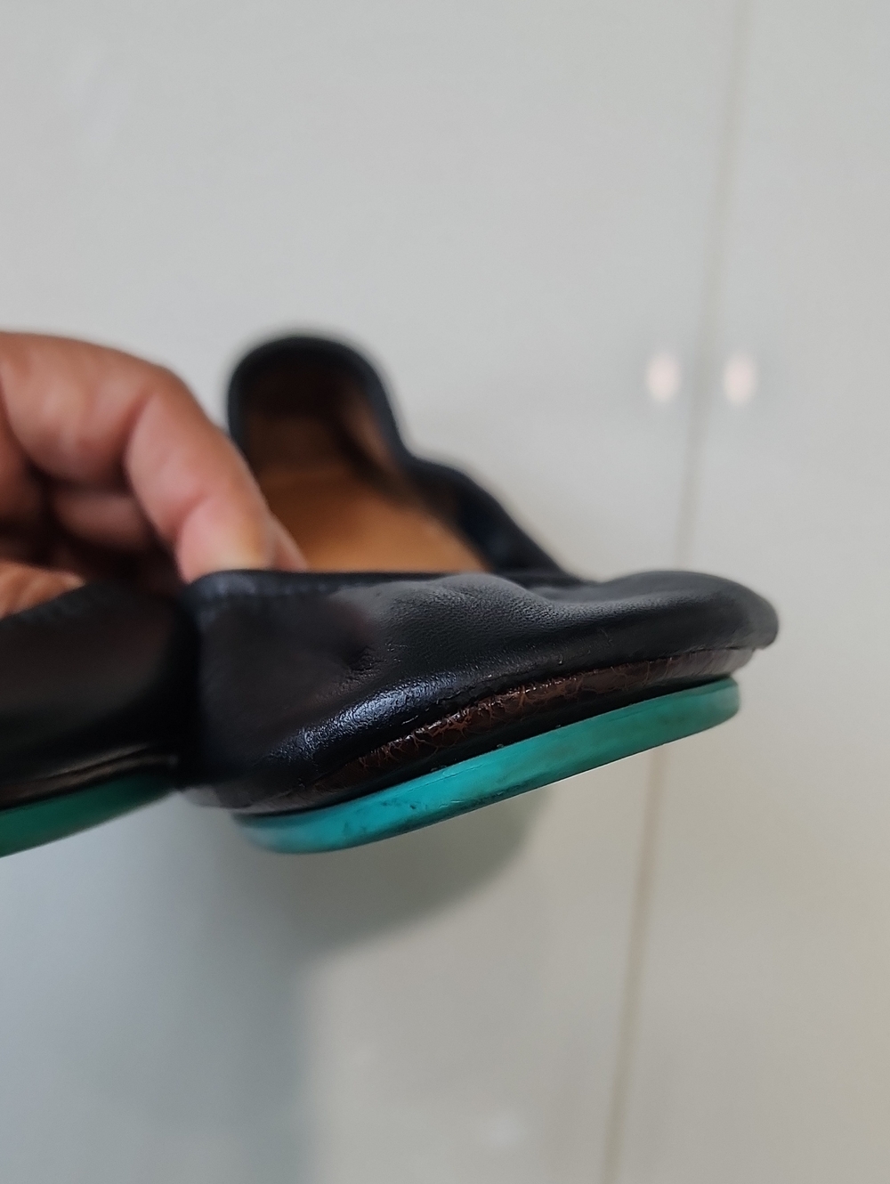 Tiekd Black Women's Leather Ballet Flats - Picture 9 of 14